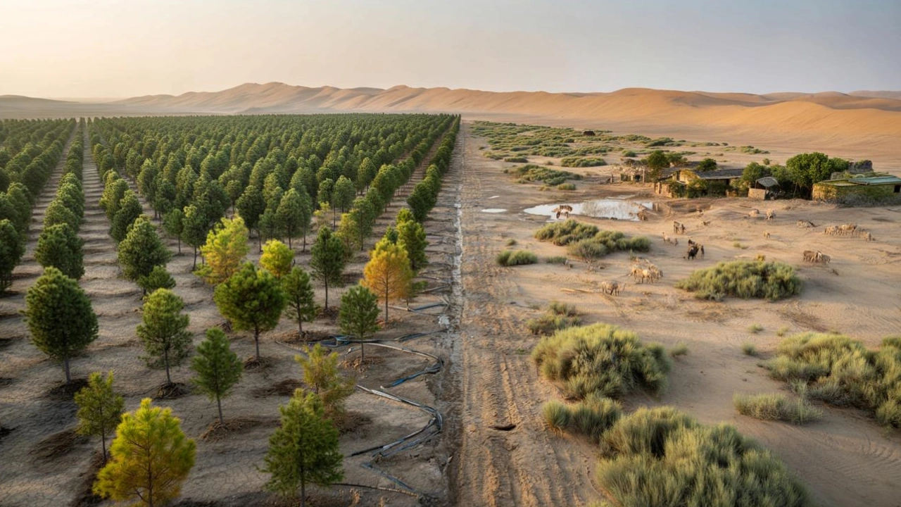China’s billion-tree planting effort has slowed desert spread since the 1990s